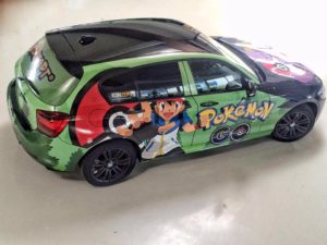 Pokemon car wrapping